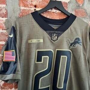 Detroit Lions Barry Sanders NFL Nike SAlute to Service Jersey Mens M 21.5x29
